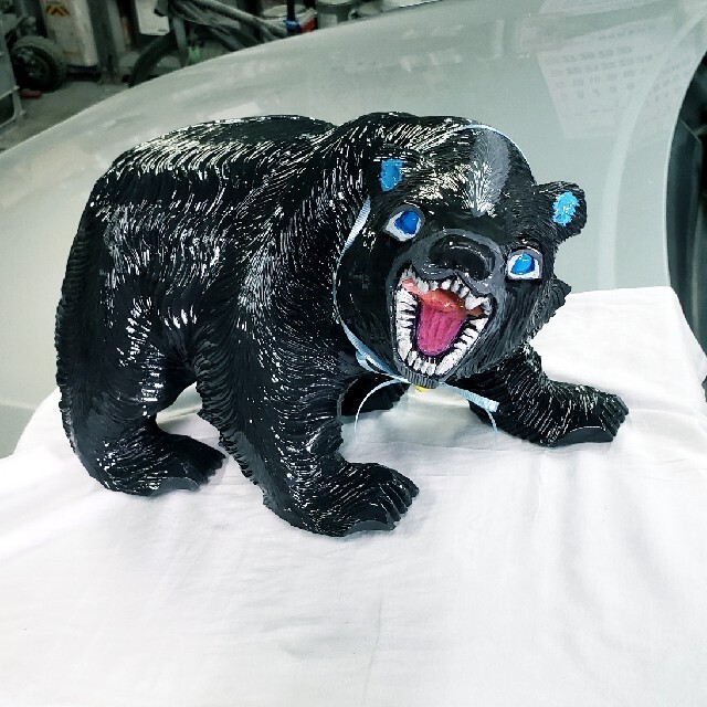 くまクマ熊木彫りのブラックベアー！の通販 by Dragon Jam 's shop｜ラクマ