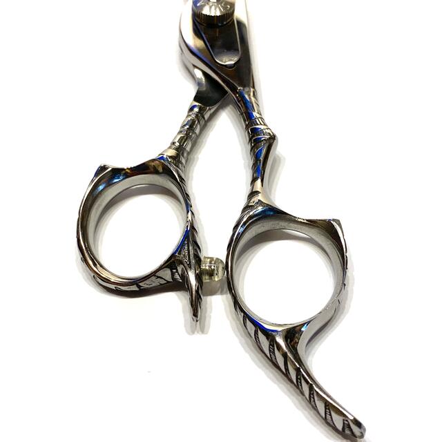 6インチ セニングシザー 板バネ ゴールドシルバー 理容 美容 鋏 シザー