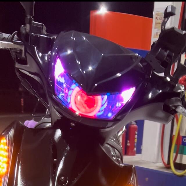 アドレスv125 イカリングプロジェクターヘッドライト(ギボシ加工済み