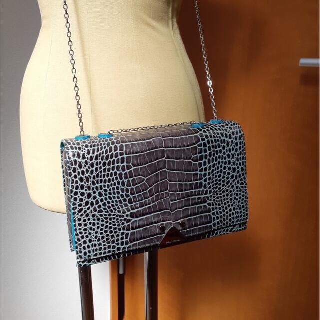 美品✨アルマーニ 2way ボストン ショルダーバッグ パイソン型押し 蛇