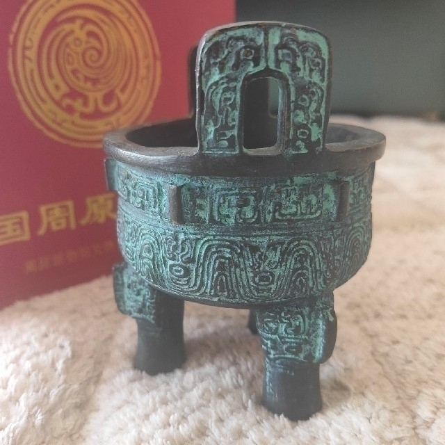 中国青銅器 仿克鼎 1/10サイズレプリカ アンティークの通販 by