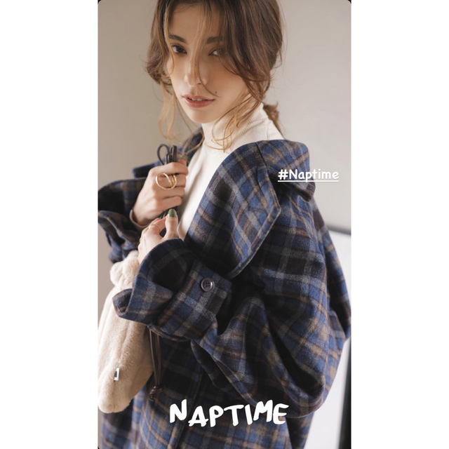 AAA - Naptime ロングコート チェック Mサイズの通販 by ノノ