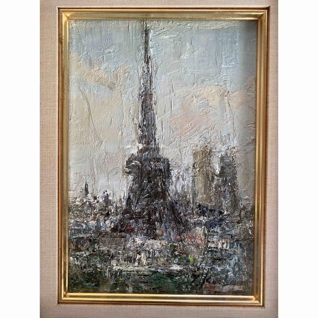 み様専用】久保孝雄 油絵【東京タワーと副都心】の通販 by マロン's