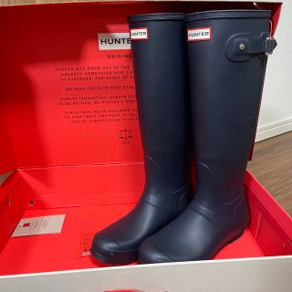 HUNTER - 超美品 ハンター レインブーツ ネイビー 25〜25.5㎝の通販 by