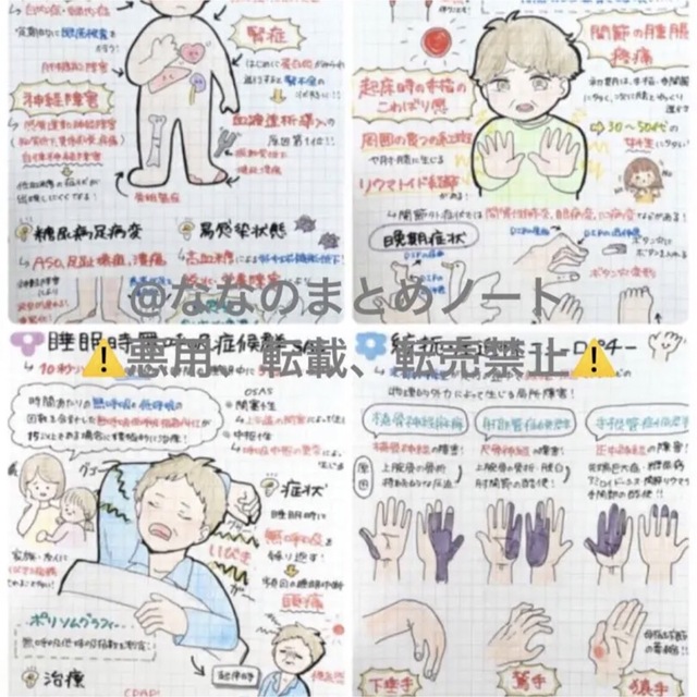 解剖生理+重要項目+頻出疾患まとめノート 3セットの通販 by 看護師応援