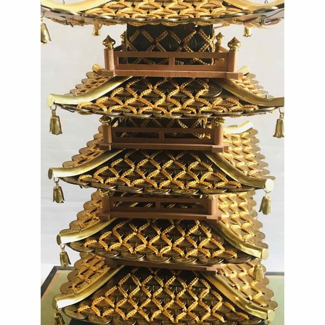 雅趣 桃山作 五重之塔 五重塔 五円細工 工芸品 置物 インテリア 縁起物