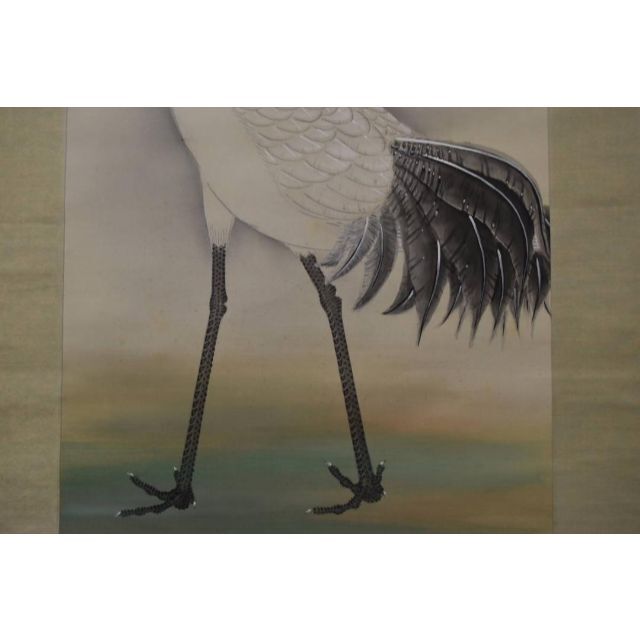 真作/今井景樹/雪中鴨図/加茂図/カモ図/花鳥図/掛軸/名家伝来/AH-707