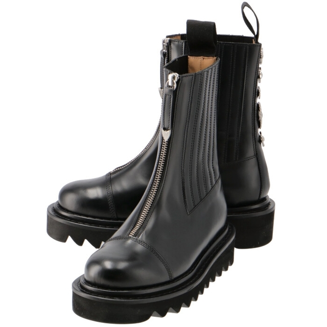 TOGA - トーガ プルラ TOGA PULLA レザー メタル ジップブーツ