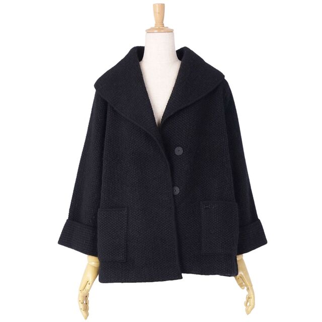 FOXEY フォクシー ニットパンツ ウール 黒 ワイド ガウチョ 38 M 美品