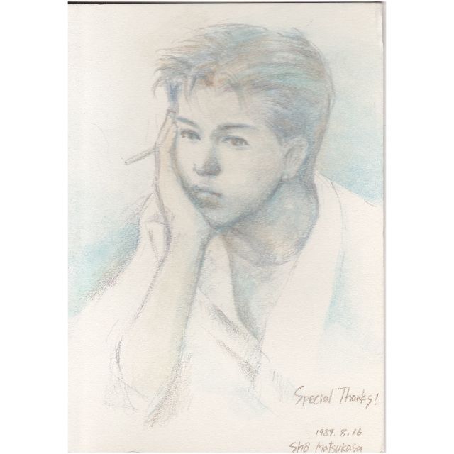 超貴重☆今市子 直筆カラーイラストボード「藤井フミヤ（チェッカーズ