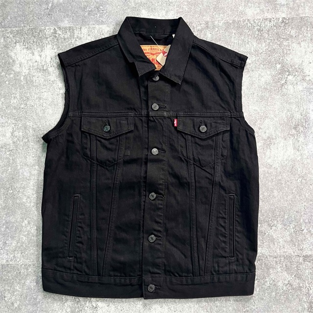 Levi's - [Sサイズ] Levis ブラック デニム カットオフベスト 山田蓮の