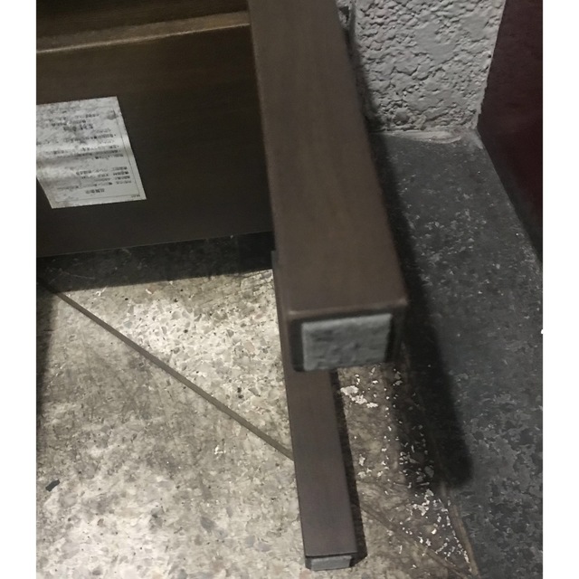 MUJI (無印良品) - 無印良品 タモ材 サイドテーブル ダークブラウン