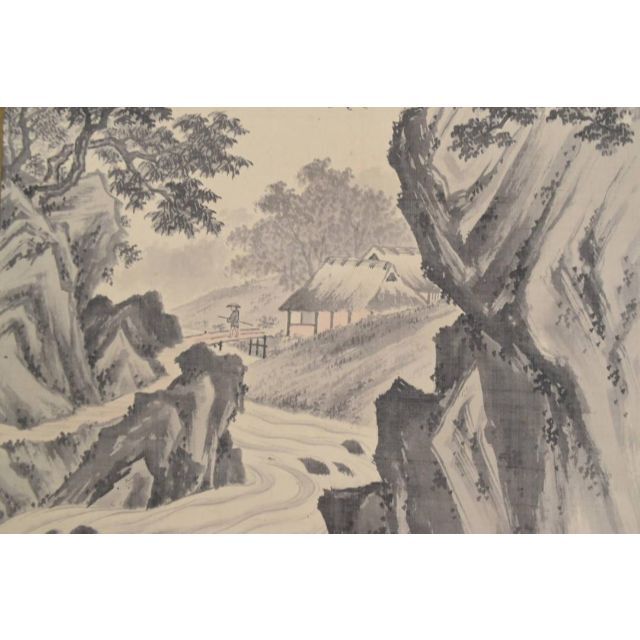 作者不詳/夏山雨後人物図/掛軸☆宝船☆AA-963の通販 by 掛軸✩宝船✩'s