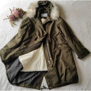 IENA - 【IENA】モッズコートライナー付き ファー カーキ36 の通販 by