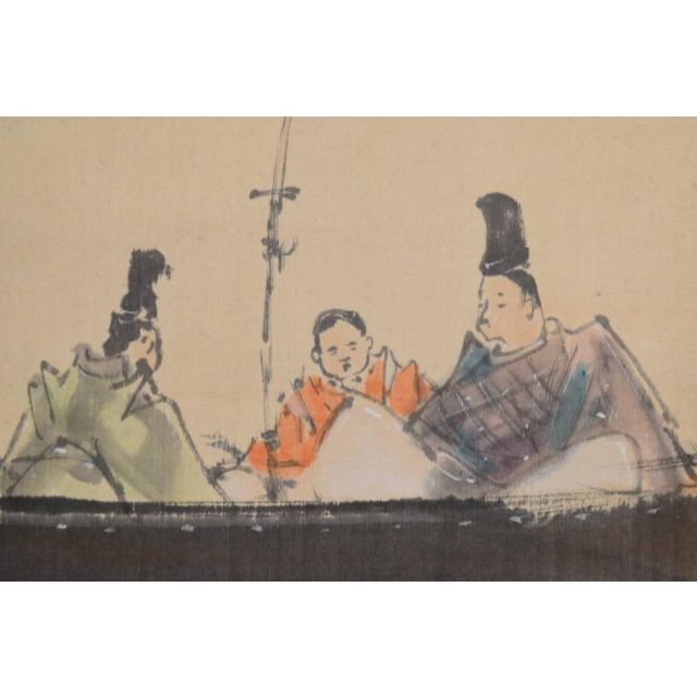 模写】下村観山/川渡り図/掛軸☆宝船☆AB-86の通販 by 掛軸✩宝船✩'s