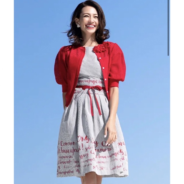 M'S GRACY - 新品タグ付き エムズグレイシー 赤 カーディガンの通販 by