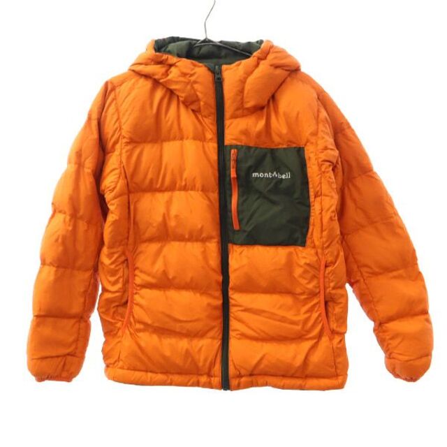 モンベル リバーシブル ダウンジャケット 150 カーキ×オレンジ mont