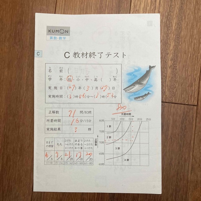 公文 算数 C教材終了テストの通販 by 青's shop｜ラクマ
