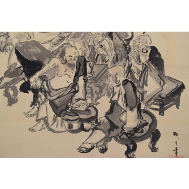 御舟綱手/十六羅漢/掛軸☆宝船☆AB-371の通販 by 掛軸✩宝船✩'s shop