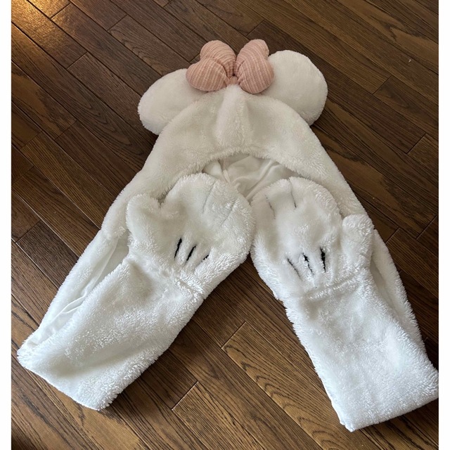 美品】ディズニーランド #ミニー マフラーキャップ #ディズニー #仮装