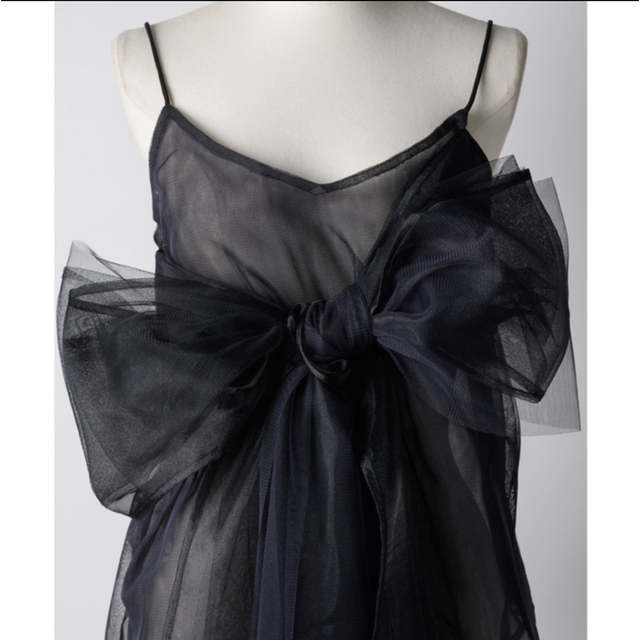 LA BELLE ETUDE 水色 フリルチュールキャミソール｜J1U by LA BELLE LA