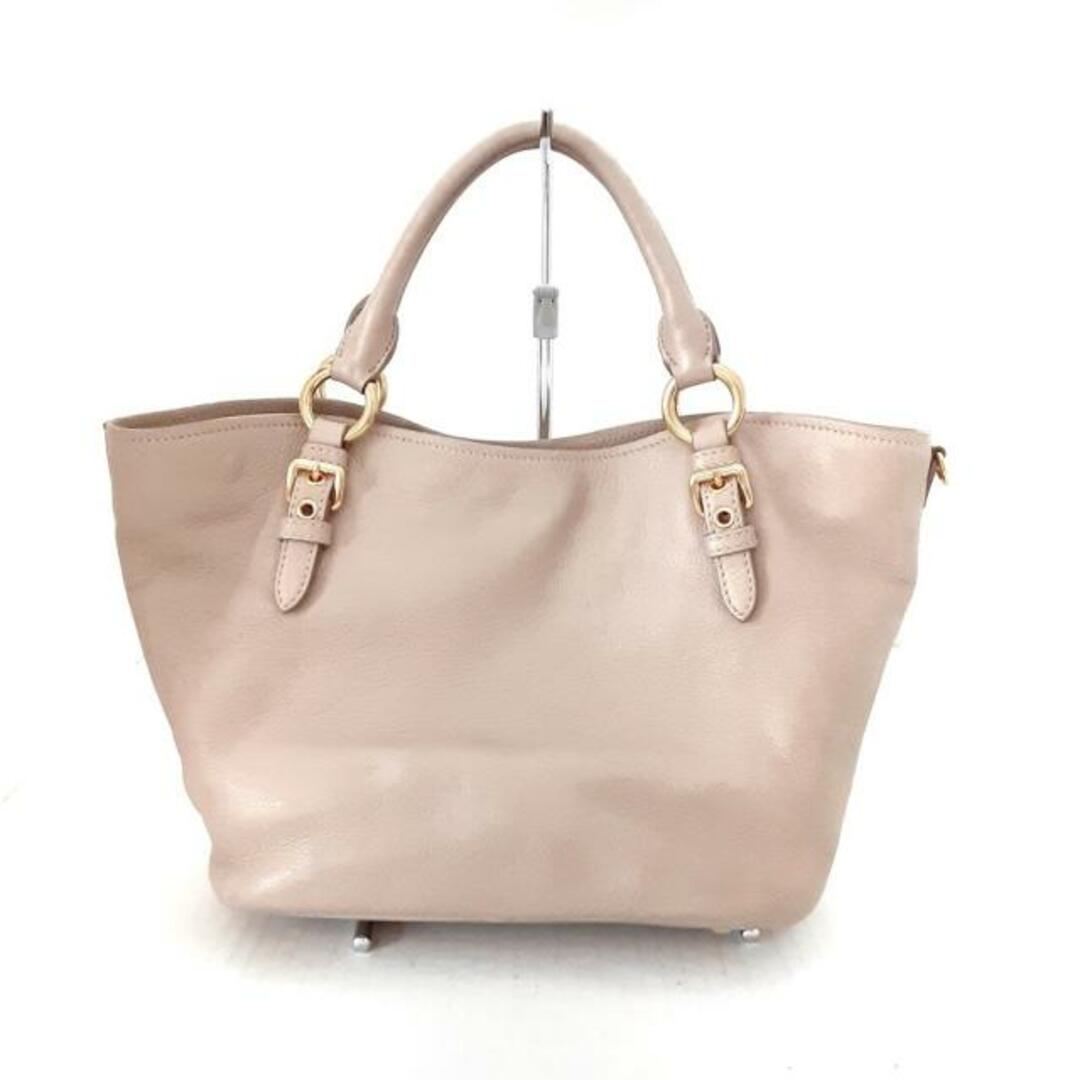 ミュウミュウ トートバッグ - ベージュ MIU MIU ミュウ ミュウ