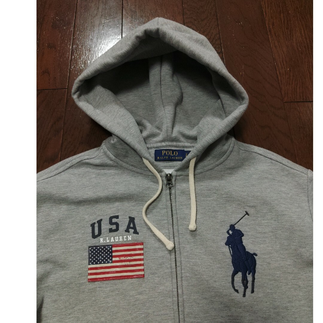 POLO RALPH LAUREN - POLO RALPH LAUREN パーカー S グレー 星条旗