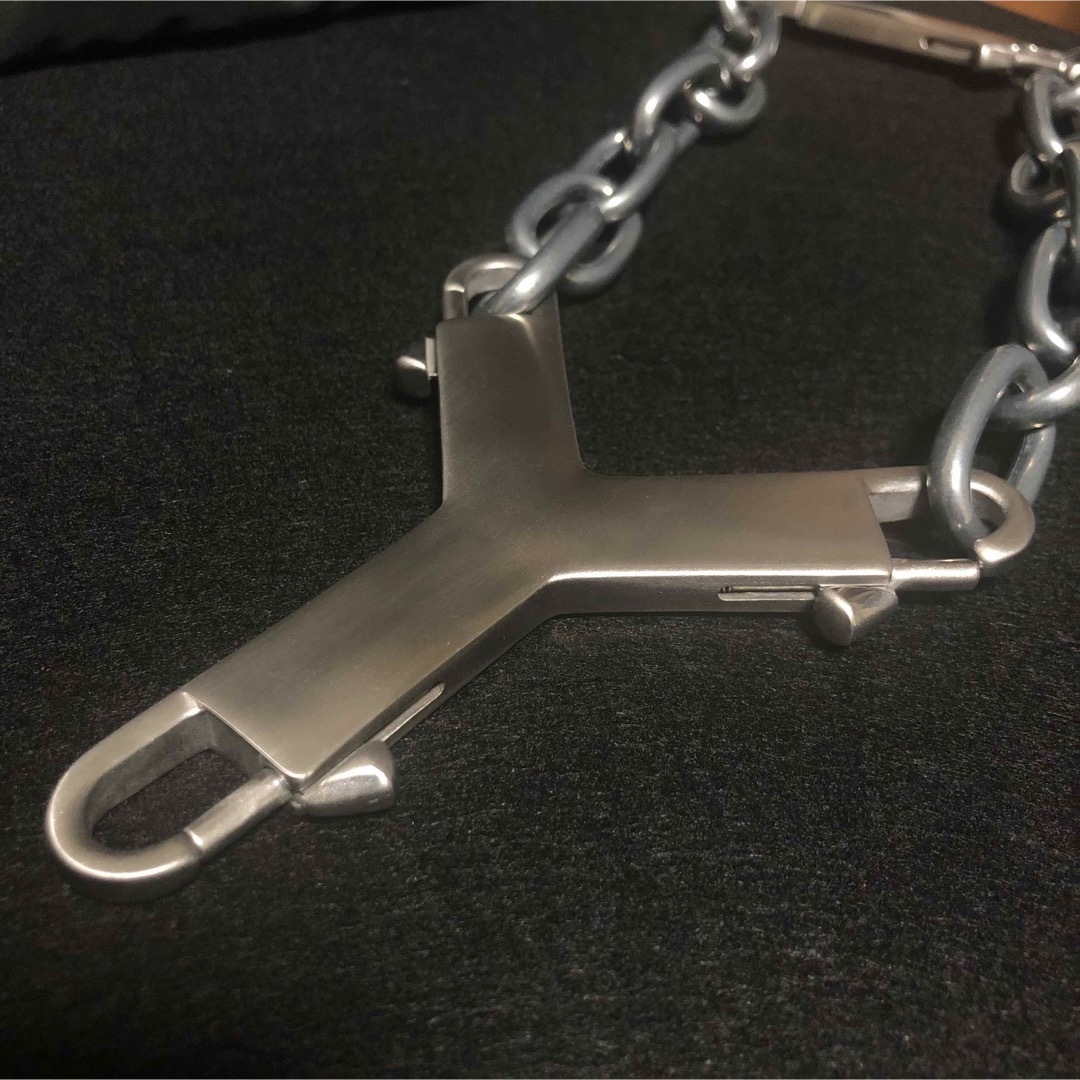 Rick Owens - Rick Owens ケルベロスチョーカー シルバーネックレスの