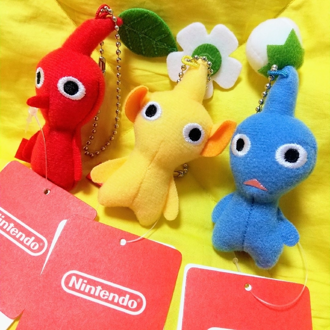 任天堂 - 【新品】赤黄青ピクミン ぬいぐるみマスコット キーホルダー