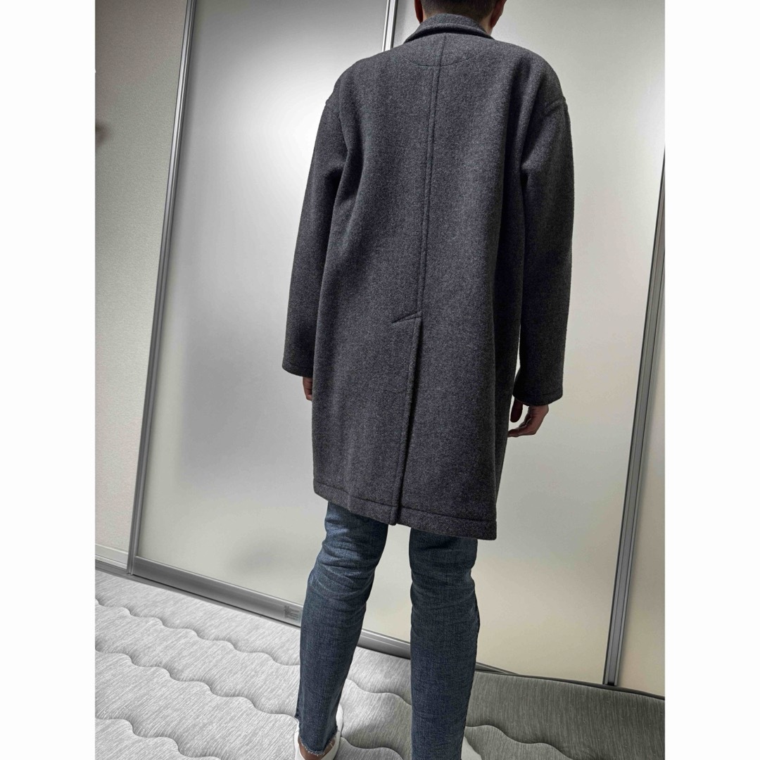 DANTON - DANTON ウールライトパイルロングコート ステンカラーコート