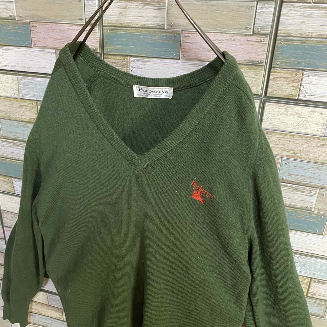 BURBERRY - 【90's】バーバリーズ ニット セーター ワンポイント刺繍
