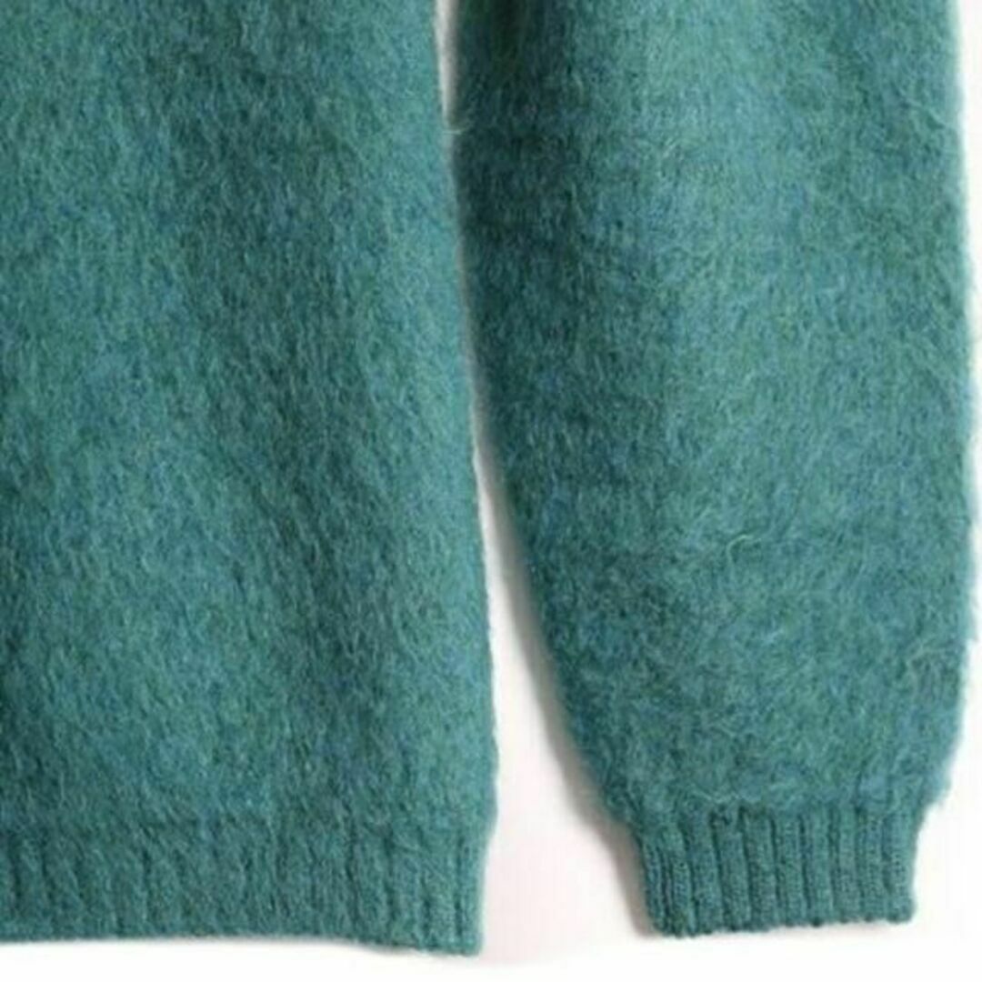 60s ビンテージ 35% モヘア ☆ Vネック ウール モヘヤ 長袖 ニット の