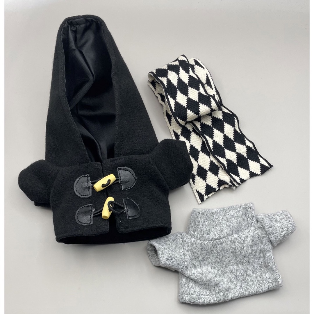 新入荷【限定1】20㎝ぬいぐるみ服 ダッフルコートタートルセーター