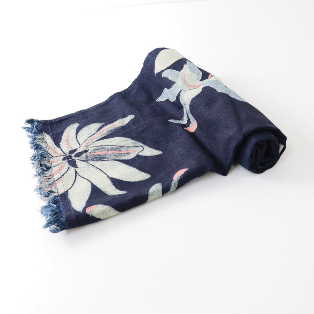 パラスパレス トオカ pal'las palace 十日 インディゴ染 花柄ストール