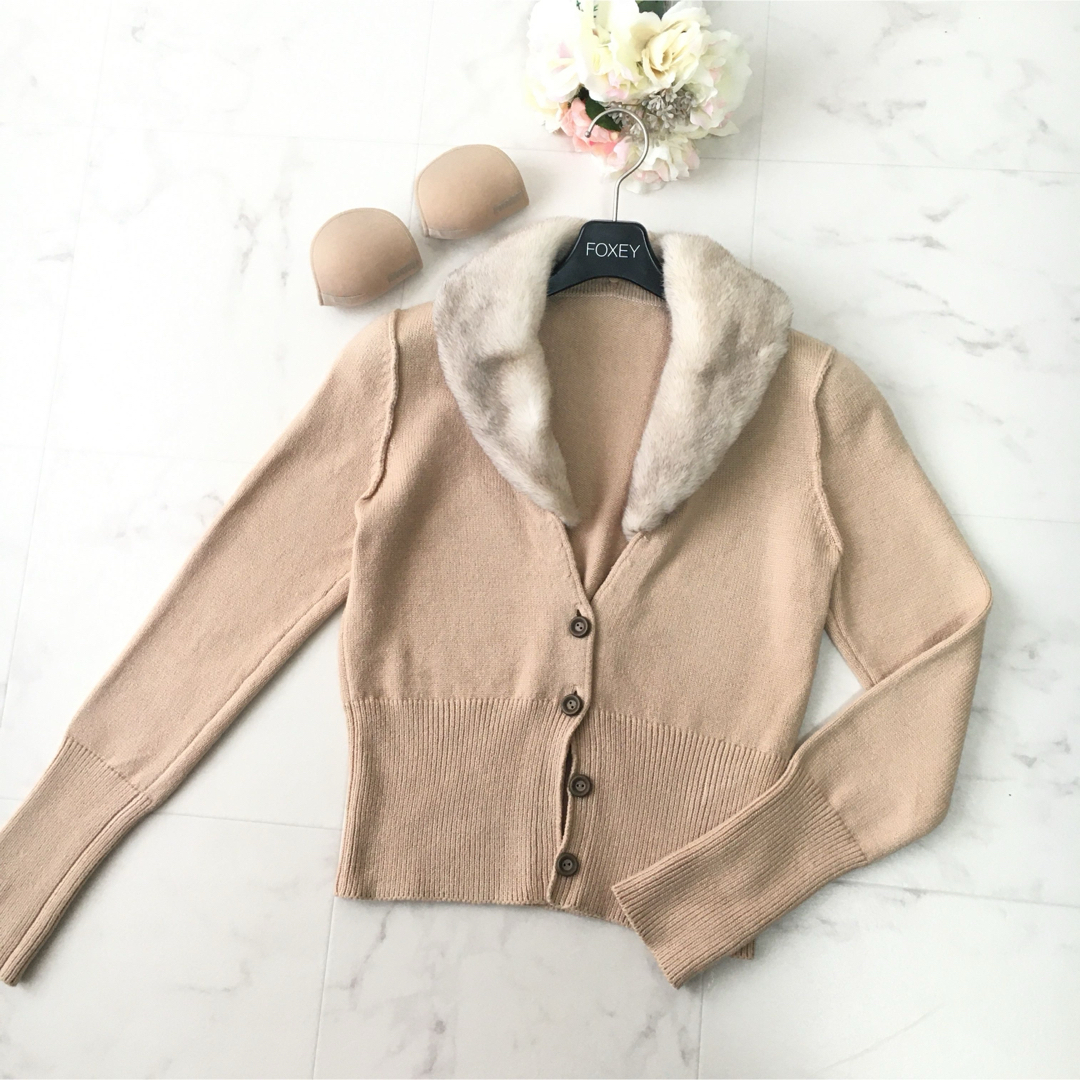 美品 FOXEY フォクシー エンジェルヘア ミンク カーディガンの通販 by