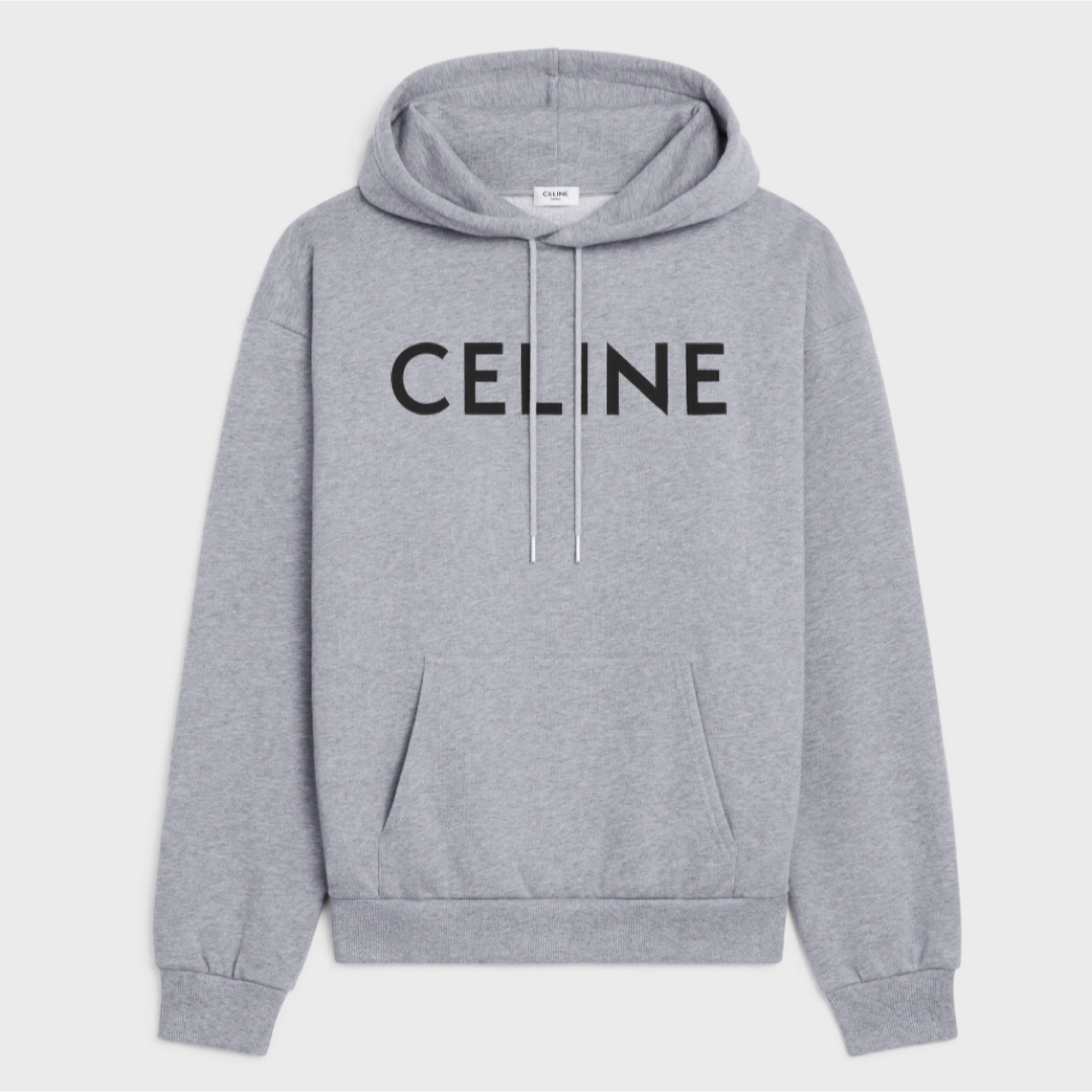 CELINE - CELINE セリーヌ パーカー グレー コットンフリースフーディ