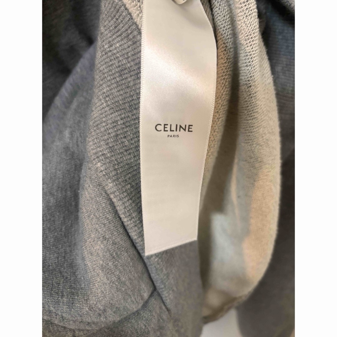 CELINE - CELINE セリーヌ パーカー グレー コットンフリースフーディ