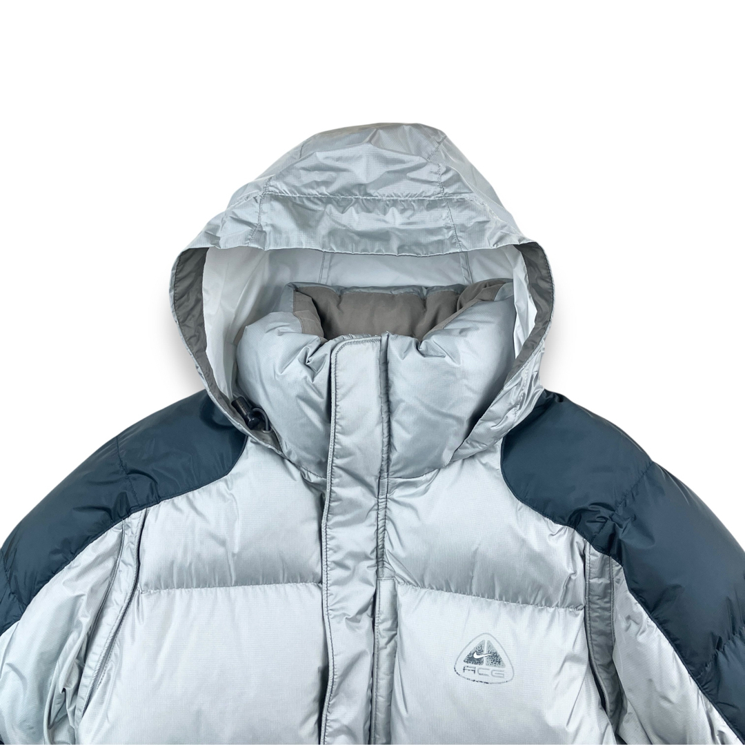 NIKE - 00s Y2K NIKE ACG ナイキ ツートンダウンジャケット シルバーの