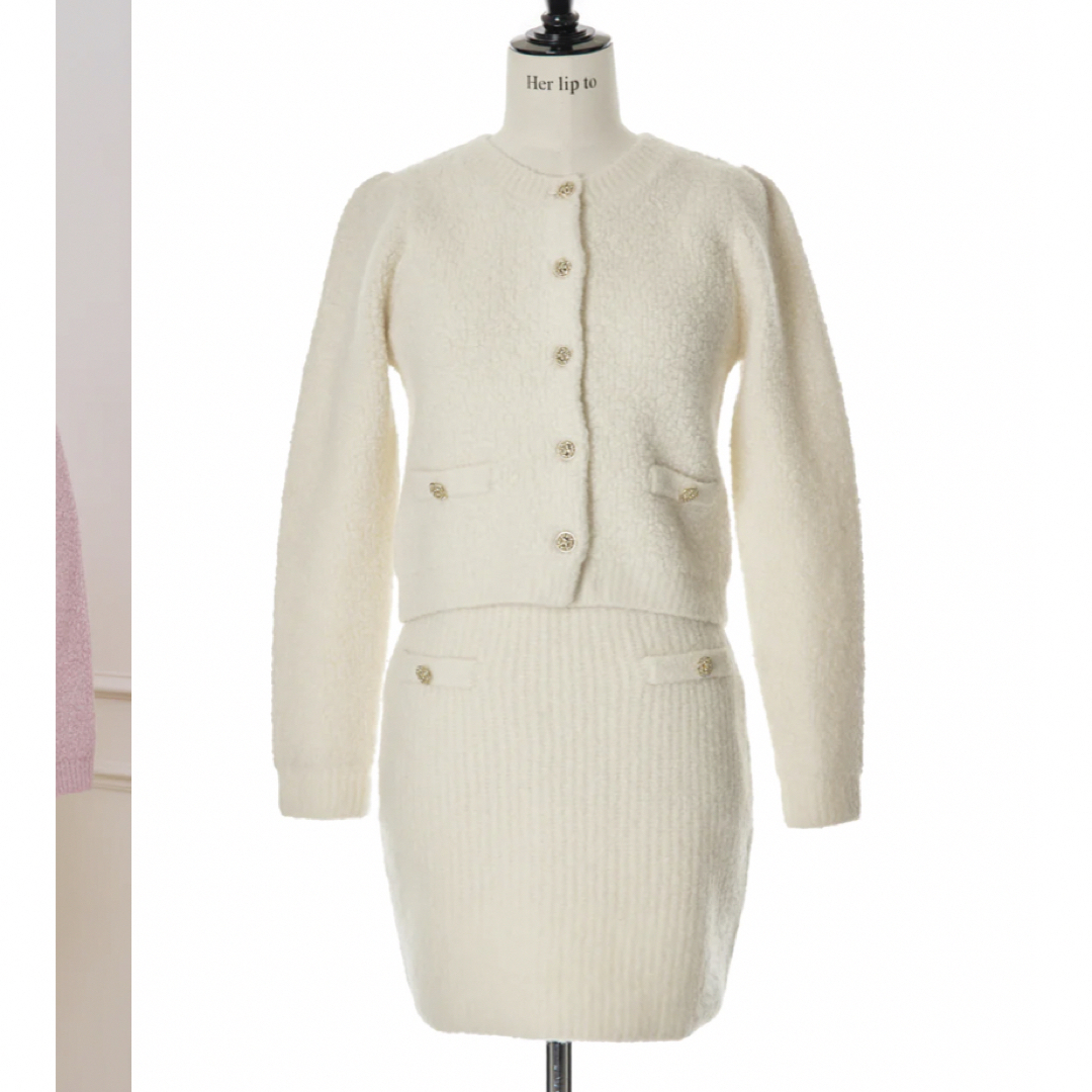 Her lip to - herlipto Pure Boucle Knit Set snow whiteの通販 by