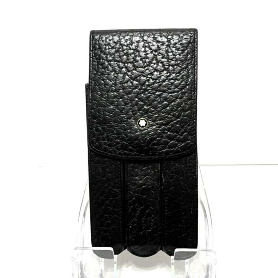 MONTBLANC - モンブラン ペンケース - 黒 3本用 レザーの通販 by