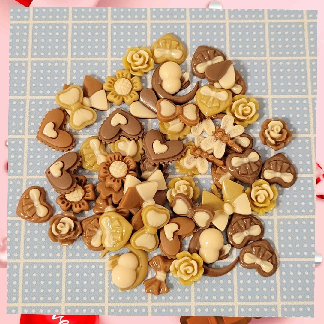 ネイルパーツ チョコレート バレンタインネイルデコパーツの通販 by K