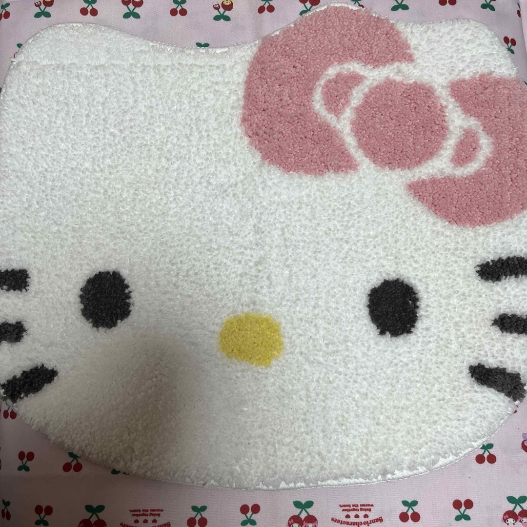 ハローキティ - サンリオ キティ バスマット 50×60 ハローキティ 顔型