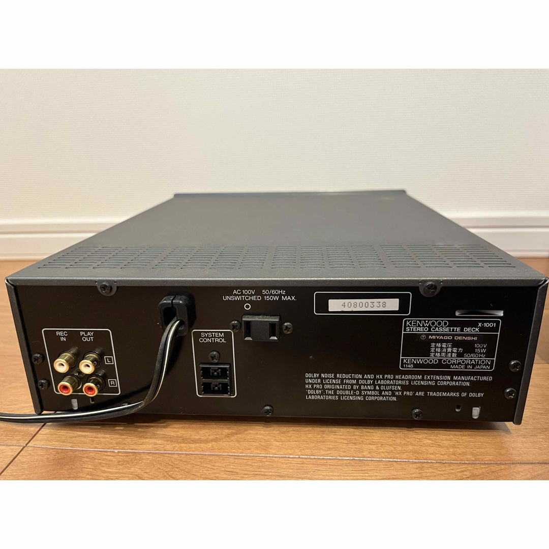 KENWOOD X-1001 ステレオ カセットデッキ 通電OK オーディオ KENWOOD X