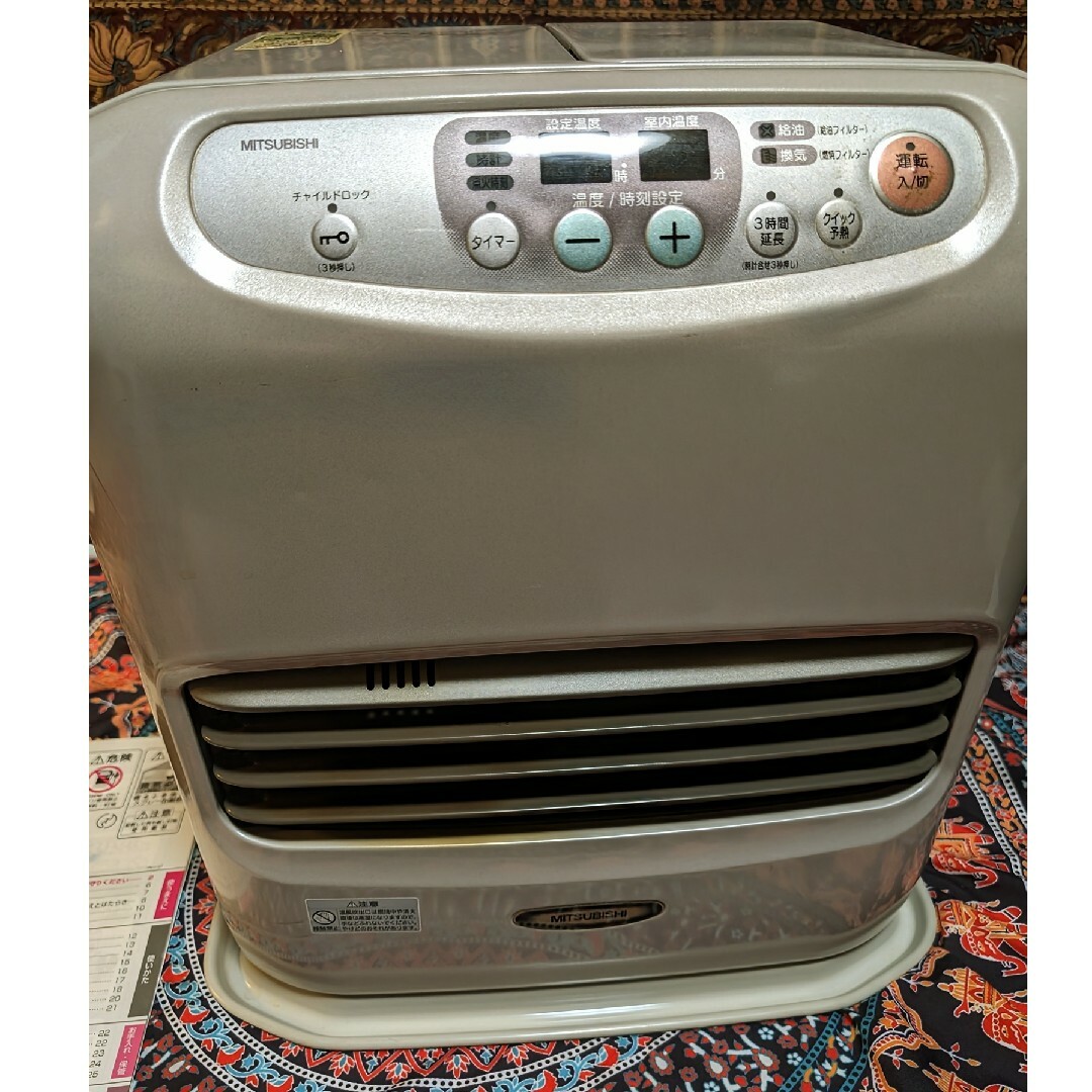 通電確認済み 三菱 MITSUBISHI 石油ファンヒーター KD-309-W 通電確認