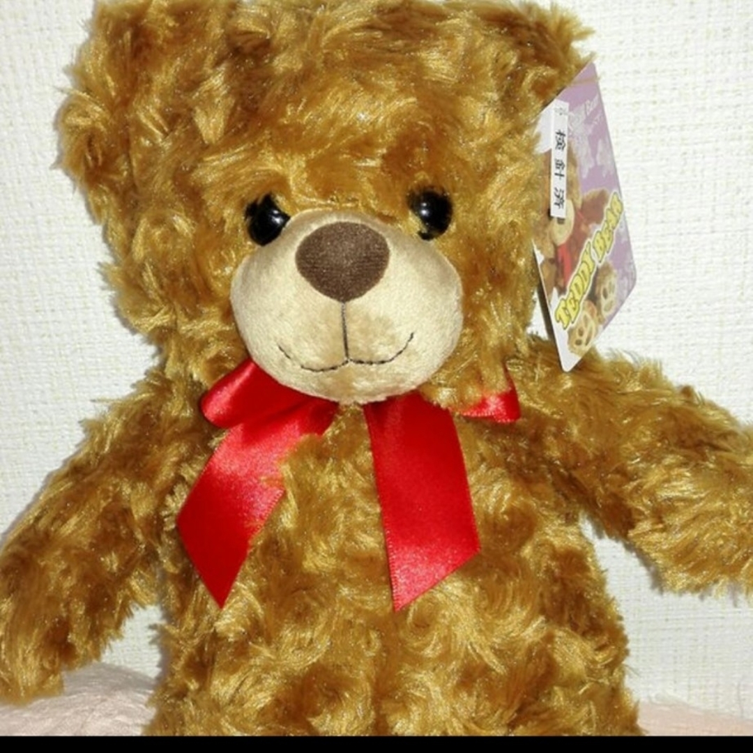 ☆新品♪赤いリボンが可愛い ！ブラウン・テディベアの通販 by