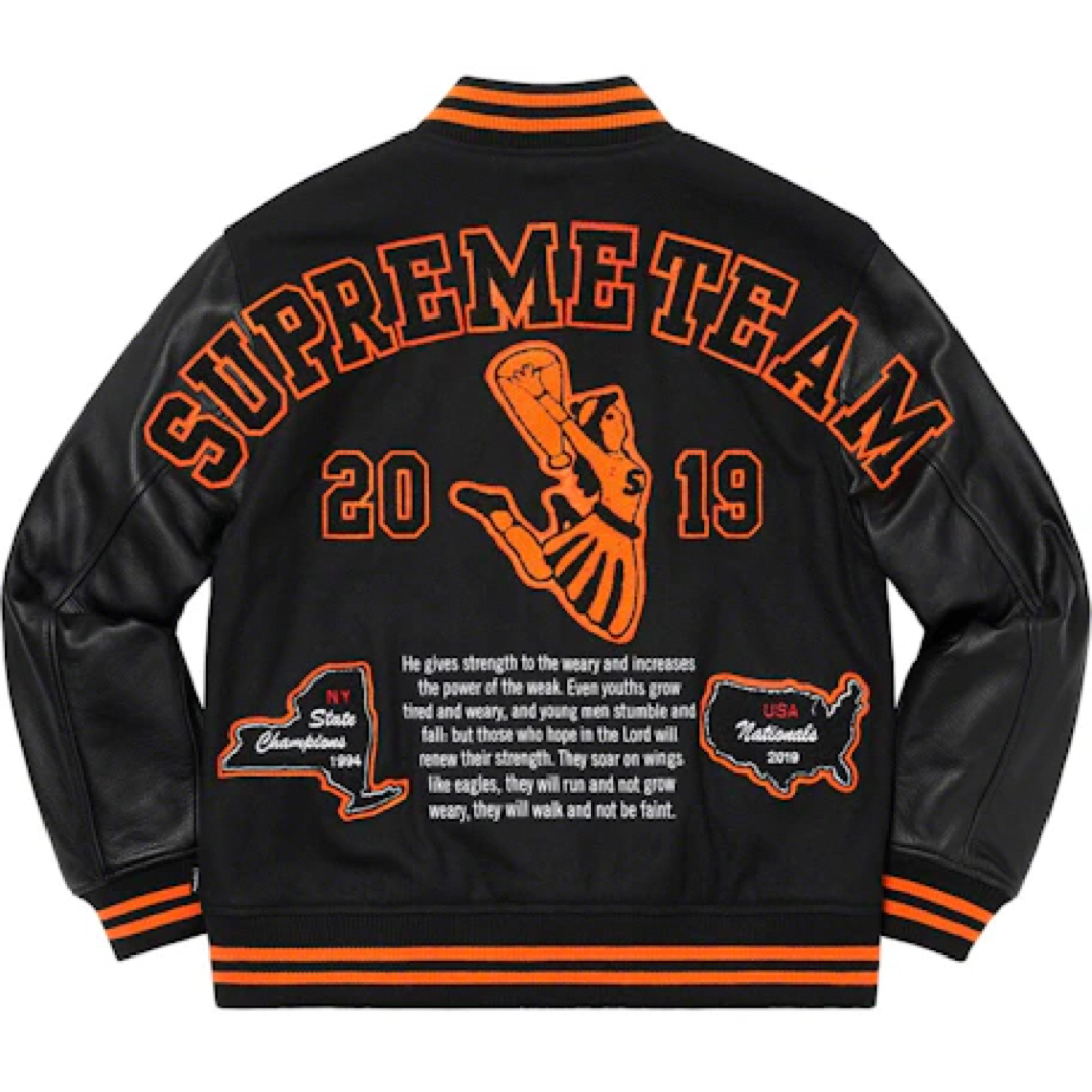 Supreme - SUPREME team varsity jacket black スタジャンの通販 by 靴