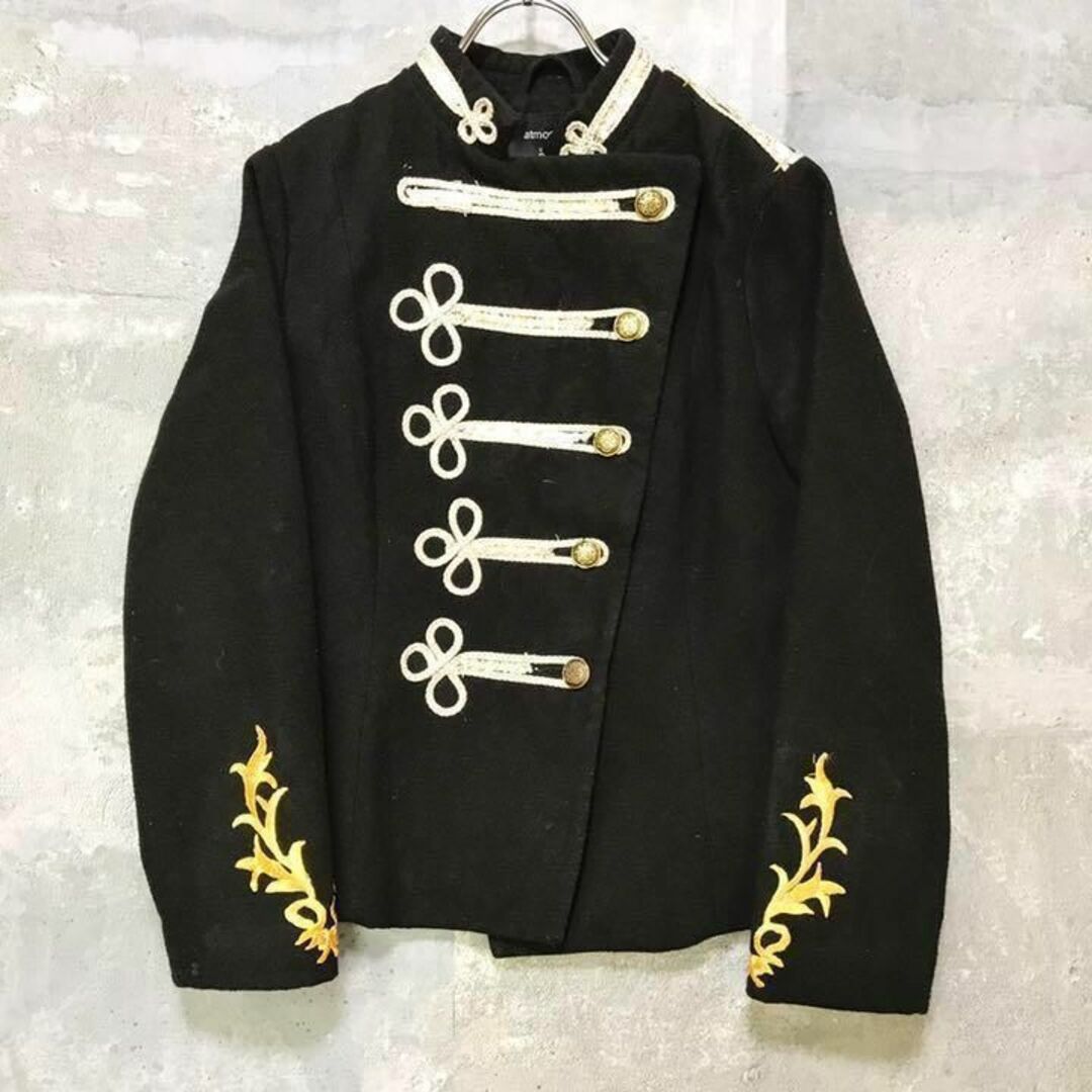 ナポレオンジャケット コート 金ボタン ブラック 38 レディースの通販