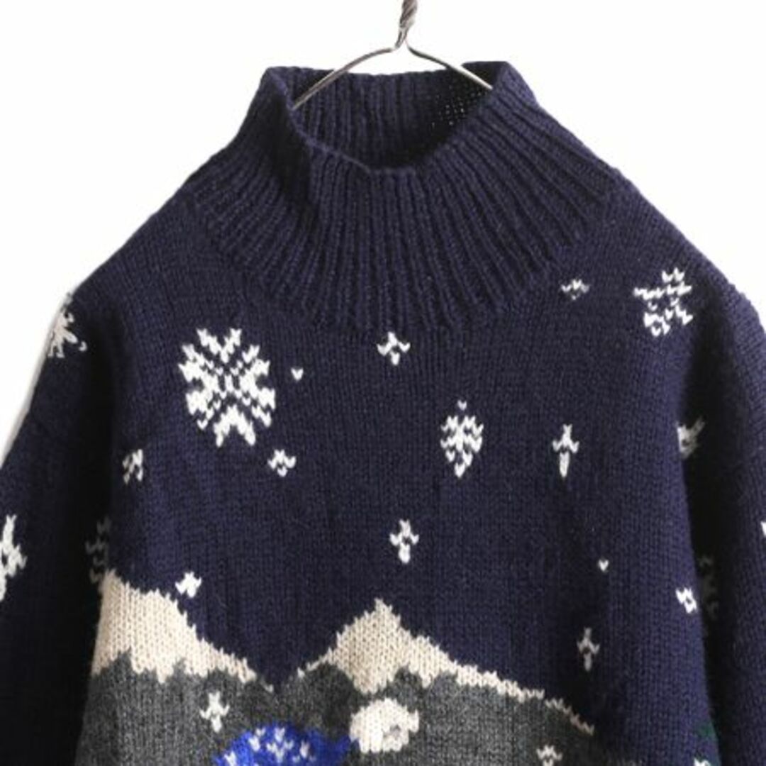 Ralph Lauren - 手編み 90s LAUREN ラルフローレン ハイネック ハンド