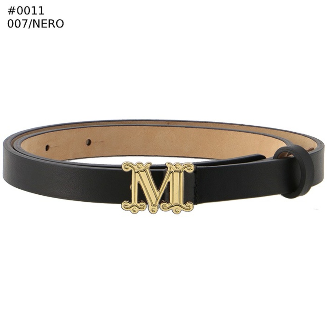 Max Mara - マックスマーラ MAX MARA レザーベルト Mロゴ 1.5cm幅