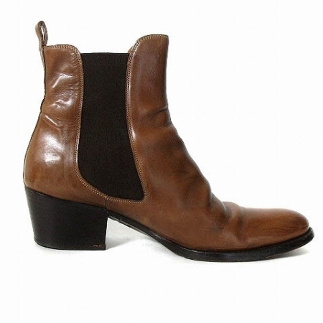 SARTORE - サルトル ショートブーツ サイドゴア レザー ブラウン 37 約